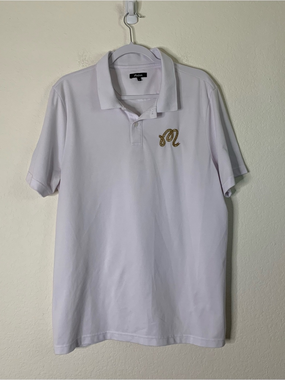 Melvin golf x willie nelson collab Mens white pique polo shirt XL